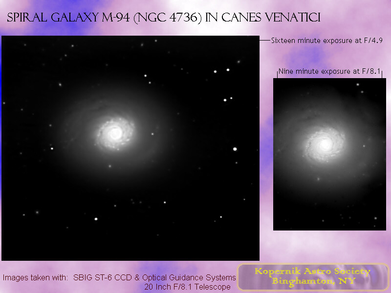 Spiral Galaxy M-94; CCD image thru 20 inch