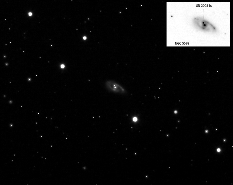Spiral Galaxy NGC 5698 and Supernova 2005bc