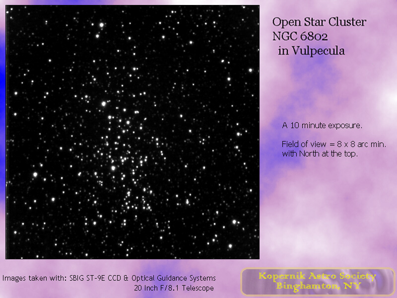 Open Star Cluster NGC 6802; CCD image thru 20 inch