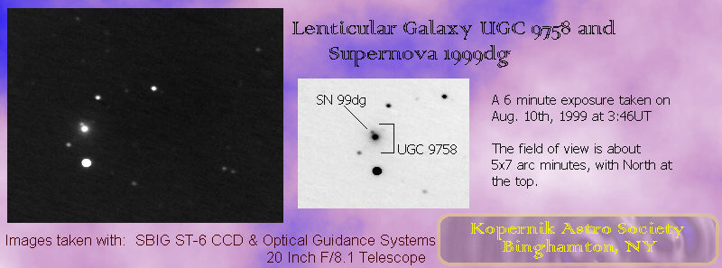 Supernova 1999dg in UGC 9758