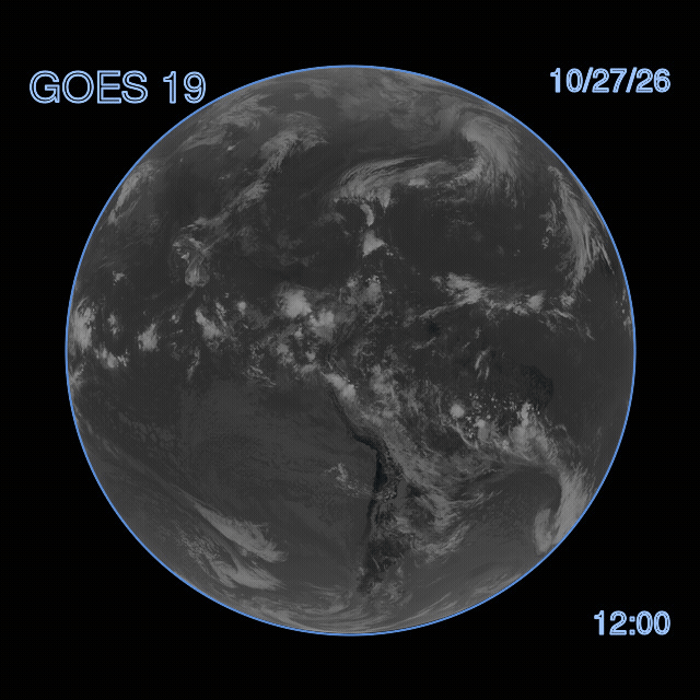 GOES 19 Clean Infrared (ch13), 24 hour loop